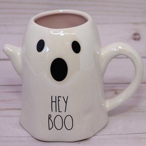 Rae Dunn Iridescent HEY BOO Ghost Mug Pink Interior Magenta Halloween New